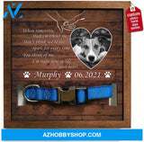 Personalized Dog Memorial Gifts 8X8 Picture Frame With Collar Holder Custom Cat Name Date Loss Of