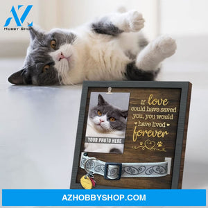 Personalized Dog Memorial Gifts 8X8 Picture Frame With Collar Holder Custom Cat Name Date Loss Of