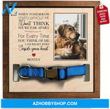 Personalized Dog Memorial Gifts 8X8 Picture Frame With Collar Holder Custom Cat Name Date Loss Of