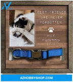 Personalized Dog Memorial Gifts 8X8 Picture Frame With Collar Holder Custom Cat Name Date Loss Of