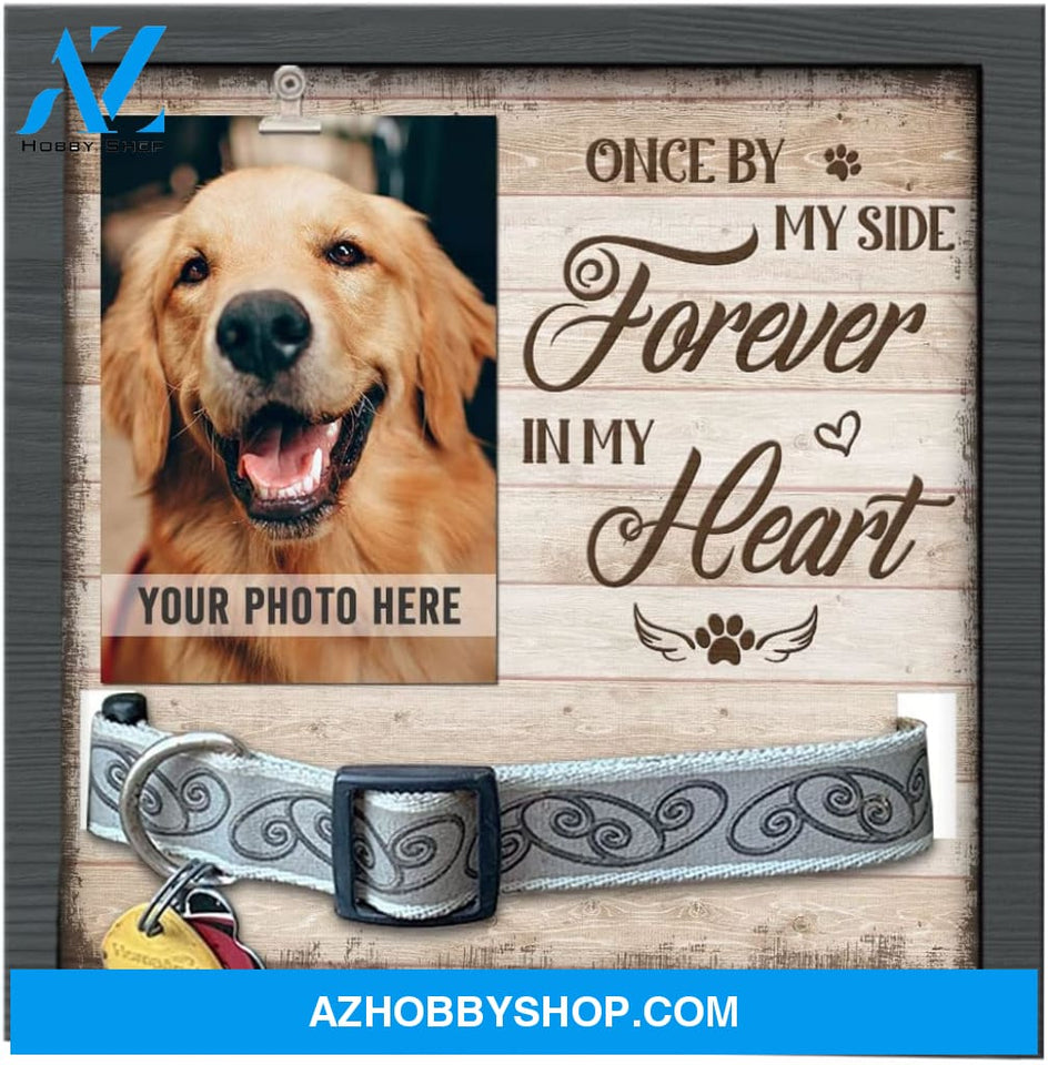 Personalized Dog Memorial Gifts 8X8 Picture Frame With Collar Holder Custom Cat Name Date Loss Of