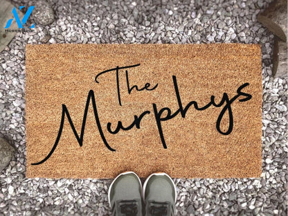 Personalized Doormat With Family Name - Family Name Custom Door Mat - Welcome Mat - Housewarming Gift - New Home Gift