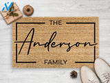 Personalized Family Name Doormat - Closing Gift - Last Name Custom Door Mat - Welcome Mat - Housewarming Gift - New Home