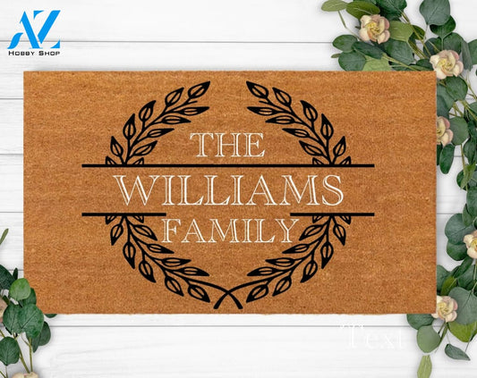 Personalized Family Name Doormat-Personalized Gift-Funny Outdoor Mat-Welcome Doormat-Last Name Doormat-Custom Dad Gift