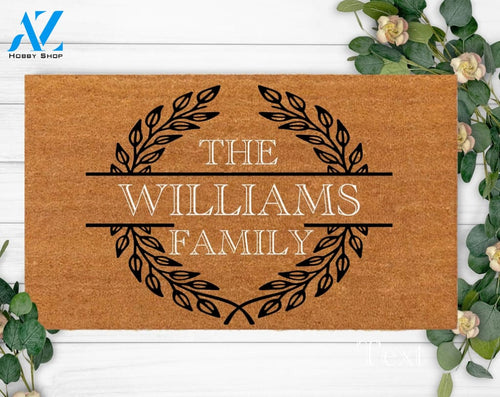 Personalized Family Name Doormat-Personalized Gift-Funny Outdoor Mat-Welcome Doormat-Last Name Doormat-Custom Dad Gift