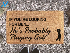 Personalized Gift For Him - Customized Mat - New Home Gift - Valentines Gift - Gift For Husband - Golf Gift - Funny