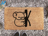 Personalized Koala Initial Door Mat - Custom Rug - New Home Gift - Cute Gift - Housewarming Gift