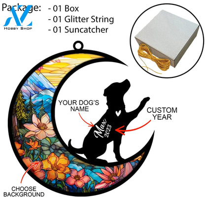 Personalized Rottweiler Dog Memorial Suncatcher Christmas Ornament With Name Date Custom Breeds Pet