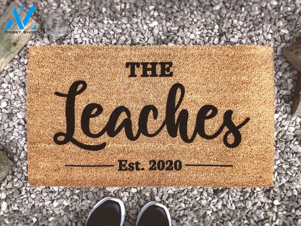Personalized Welcome Door Mat - Family Name Doormat - Custom Coir Mat - Home Decor - Housewarming Gift