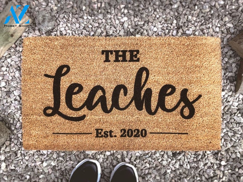 Personalized Welcome Door Mat - Family Name Doormat - Custom Coir Mat - Home Decor - Housewarming Gift