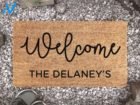 Personalized Welcome Doormat - Customized Family Name Mat - New Home Gift - Housewarming Gift