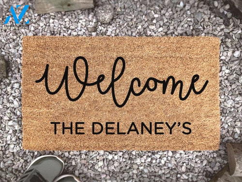 Personalized Welcome Doormat - Customized Family Name Mat - New Home Gift - Housewarming Gift