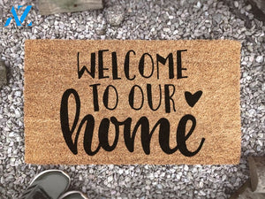 Personalized Welcome To Our Home Doormat - Customized Mat - New Home Gift - Housewarming Gift - Home Decor - Welcome Mat