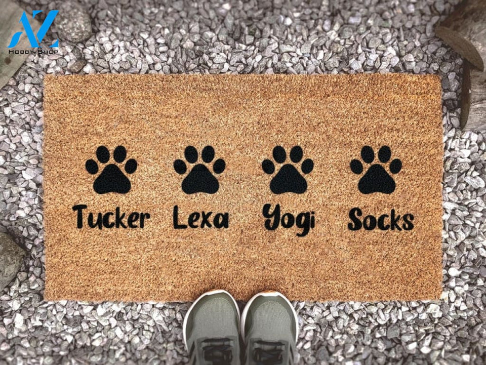 Pet Name Doormat - Dog Lover Gift - Dog Decor - Pet Gift - Personalized Door Mat - Custom Doormat - Dog Doormat - New