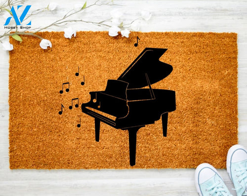 Piano Stand Doormat Music Cute Doormat Family Name Doormat Porch Decor Coir doormat Housewarming Doormat