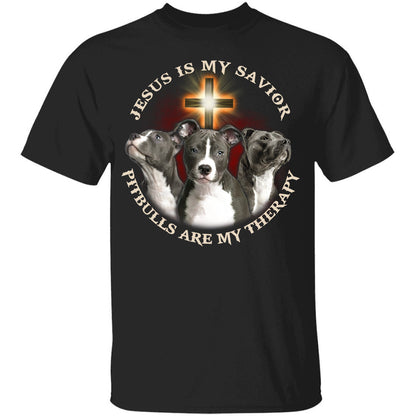 Jesus is my savior, Pit bulls are my therapy - Dog Apparel