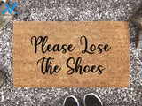 Please Lose The Shoes - Custom Coir Doormat - Welcome Mat - Housewarming Gift - Funny Quote