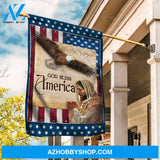 Pray for healing, Big eagle, US flag painting, God bless America - Jesus Flag