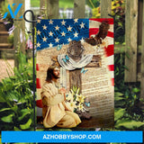 Pray for healing, Stunning cross, Eagle drawing, Blue butterfly - Jesus Flag