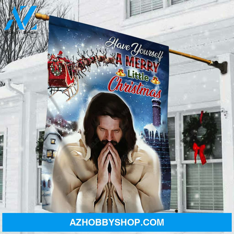 Pray for healing, Pray with Jesus, Christmas is coming, Have yourself a merry little Christmas - Jesus Flag