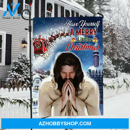 Pray for healing, Pray with Jesus, Christmas is coming, Have yourself a merry little Christmas - Jesus Flag