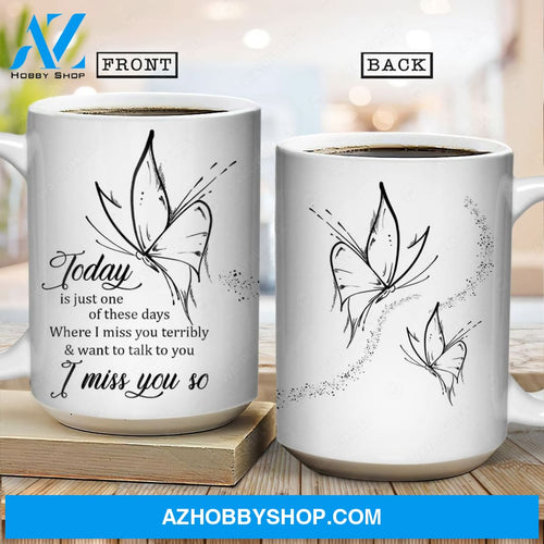 Pretty butterfly, Black and white painting, Today is just one of these days - Heaven White Mug