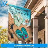 Pretty flip flops, Blue ocean, Amazing sea turtle, Welcome summer - Jesus Flag