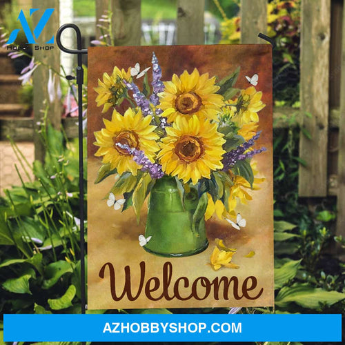 Pretty sunflower drawing, Watercolor lavender, White butterfly, Welcome - Jesus Flag