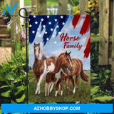 Quarter horses, Green meadow land, US flag, Horse family - Jesus Flag