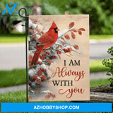 Red cardinal, Winter forest, I am always with you - Heaven Flag