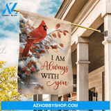 Red cardinal, Winter forest, I am always with you - Heaven Flag