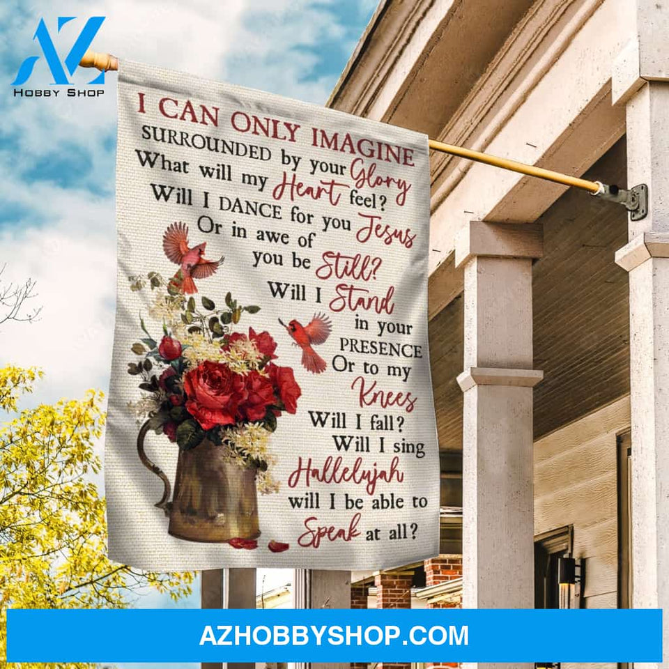 Red cardinals. Red rose, Flower vase, I can only imagine surrounded by your glory- Jesus Flag