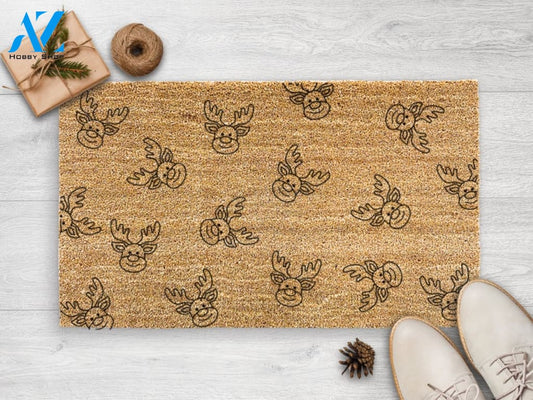 Reindeer Doormat - Christmas Doormat - Christmas Door Mat - Holiday Season - Housewarming Gift- Christmas Decor -