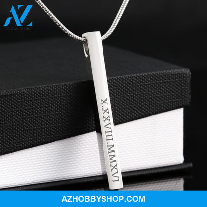 Roman Numeral Vertical - Necklace