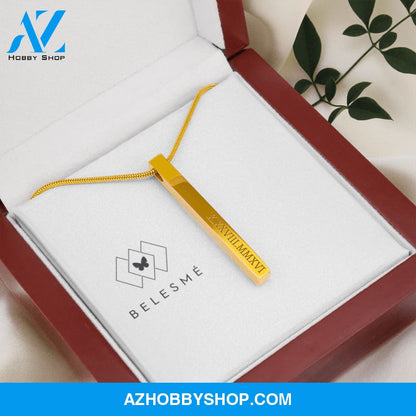 Roman Numeral Vertical - Necklace