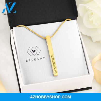 Roman Numeral Vertical - Necklace