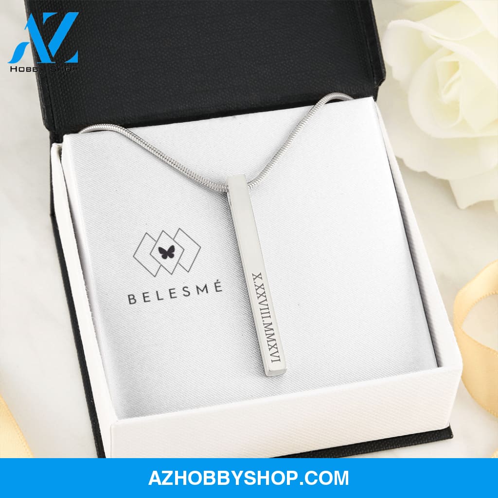 Roman Numeral Vertical - Necklace