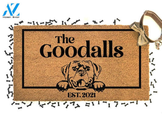 Rottweiler Door Mat - Dog Doormat- Custom Pet Breed - Personalized Animal Doormat - Cute Family Pet Lover Gift - Couples