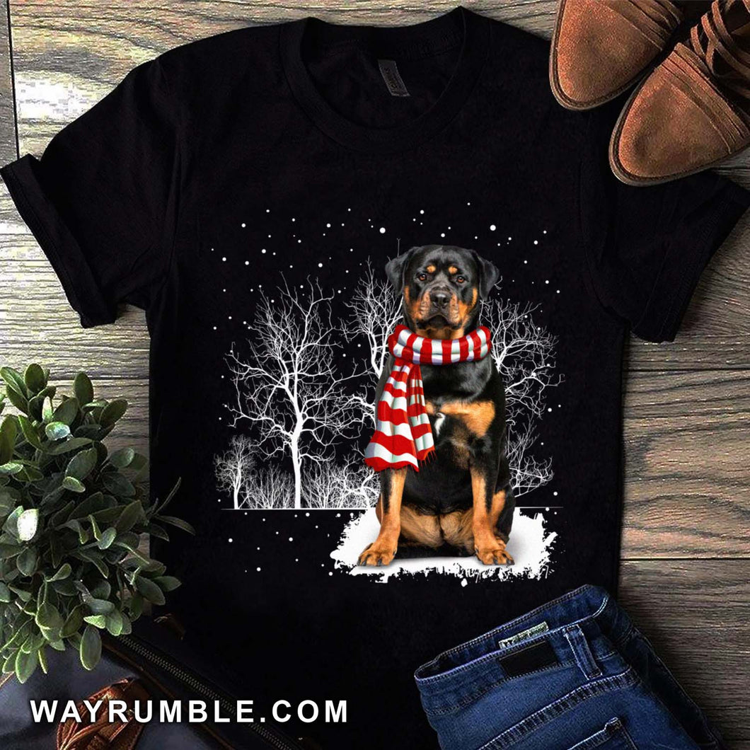 Rottweiler in winter night Apparel