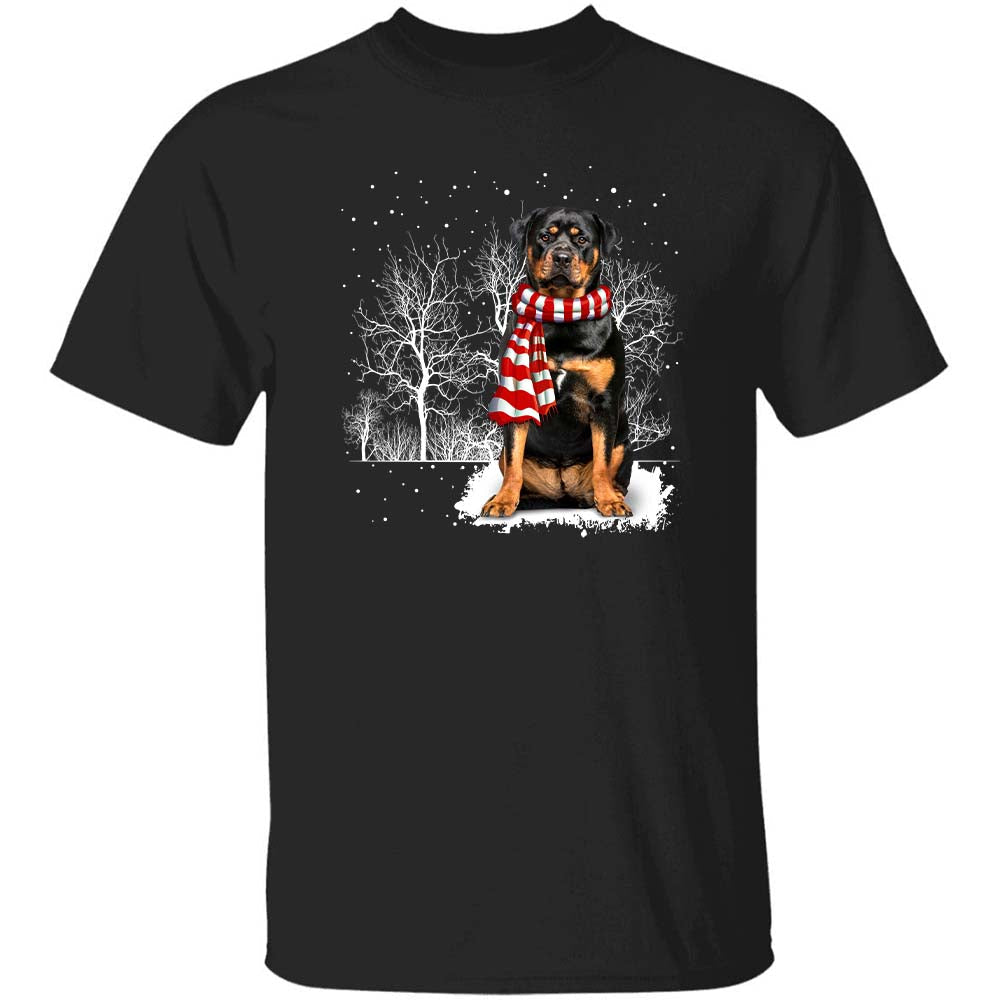 Rottweiler in winter night Apparel