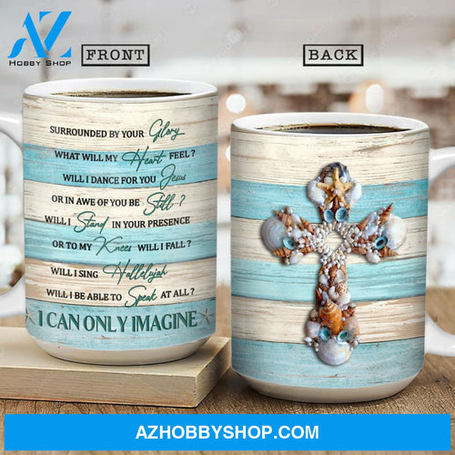 Seashell cross, I can only imagine - Jesus AOP Mug