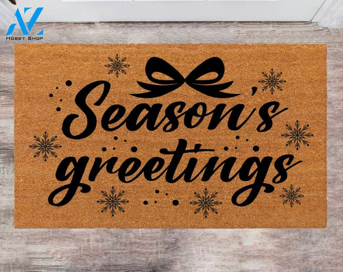 Seasons Greetings Custom Cute Doormat Family Name Rug New Year Gift Anniversary Gift Monogram Rug