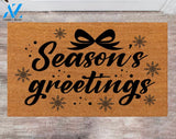 Seasons Greetings Custom Cute Doormat Family Name Rug New Year Gift Anniversary Gift Monogram Rug