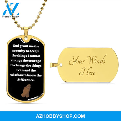 Serenity Dog Tag. Black version man