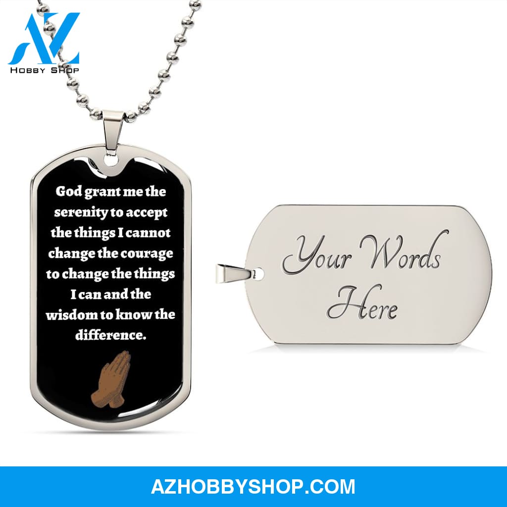 Serenity Dog Tag. Black version man