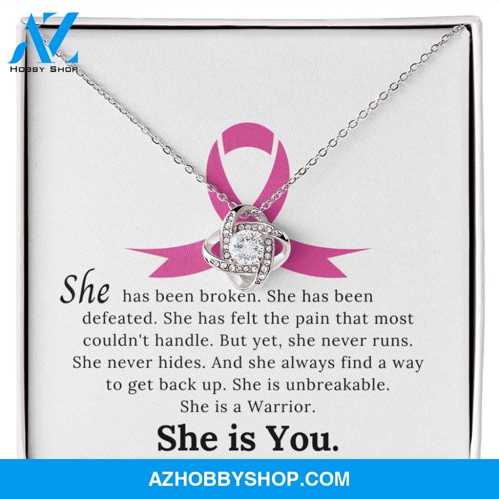 She is Warrior l Love Knot Necklace