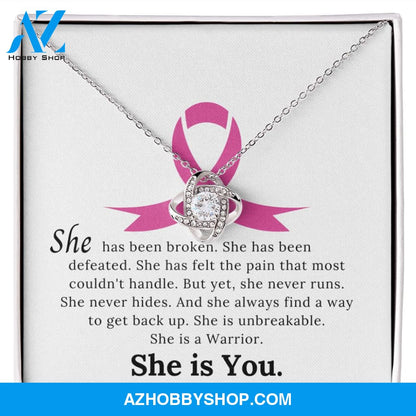 She is Warrior l Love Knot Necklace