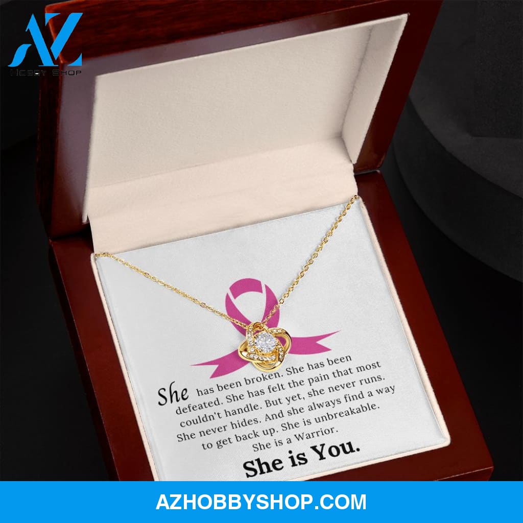 She is Warrior l Love Knot Necklace
