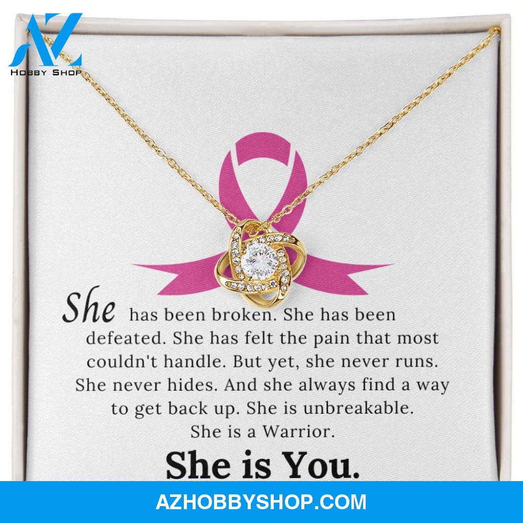 She is Warrior l Love Knot Necklace