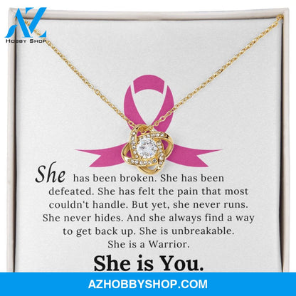 She is Warrior l Love Knot Necklace